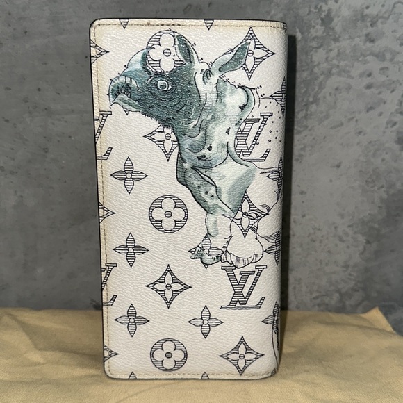 Louis Vuitton monogram ink Chapman Brazza wallet travel organizer giraffe rhino - Picture 2 of 10